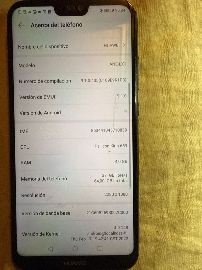 Huawei ANE-LX1 Negro piezas o tel para musica afbeelding 2