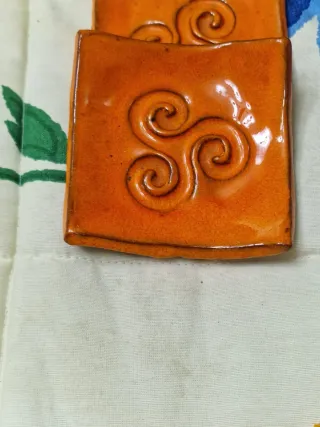 2 Cuencos de Cerámica Naranja