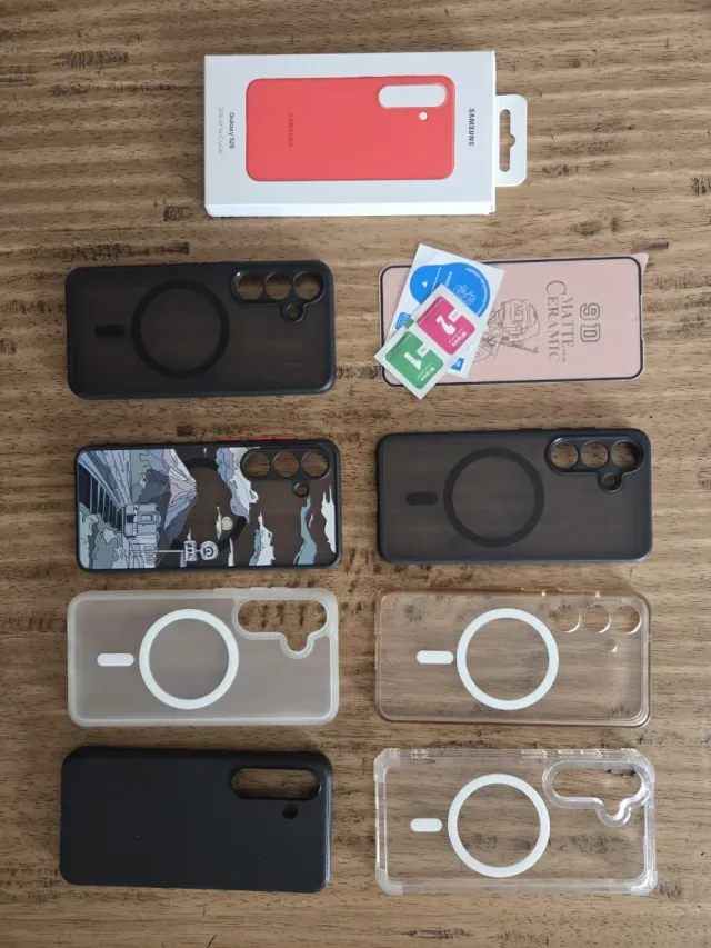 SET 8 COVER PREMIUM S25 + VETRINO PRIVACY- SAMSUNG