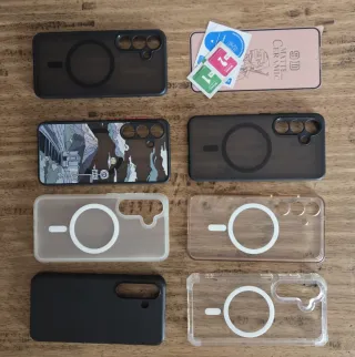 SET 7 COVER PREMIUM S25 + VETRINO PRIVACY- SAMSUNG