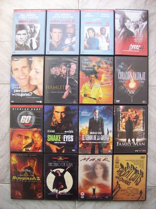 Lote 80 DVD Jim Carey Mel Gibson Nicola Gace