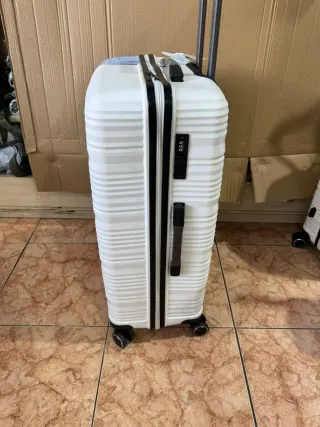 Juego 3 Maletas Polipropileno Blancas