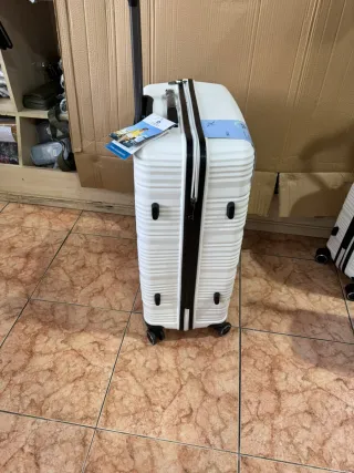 Juego 3 Maletas Polipropileno Blancas