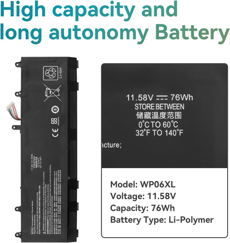 Batería KYUER WP06XL para HP EliteBook 860 865 16 afbeelding 9