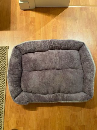 Cama para perro suave gris 84x60x15