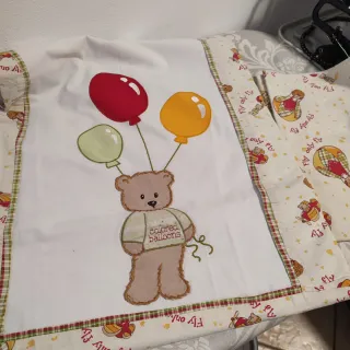 Paracolpi, 2 copripiumini e imbottitura lettino