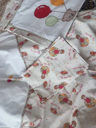 Paracolpi, 2 copripiumini e imbottitura lettino