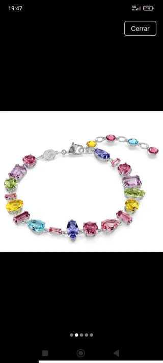 Pulsera circonitas colores brillantes