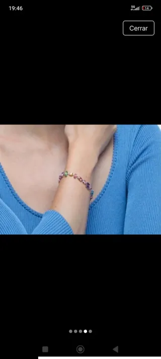 Pulsera circonitas colores brillantes