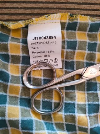 Falda Shein cuadros amarilla y azul