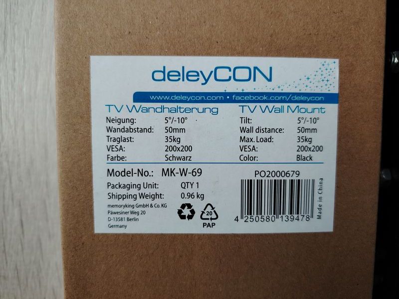 Soporte TV deleyCON Inclinable MK-W-69 afbeelding 5