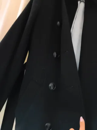 Abrigo largo Marca Caroll T38 negro doble boton