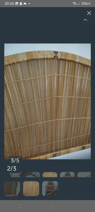 Cabecero y 2 mesitas de mimbre