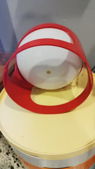 Lampada Joe Colombo Kartell Vintage Rosso Bianco