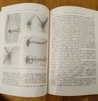 Transfusión de sangre. Libro medico antiguo 1953