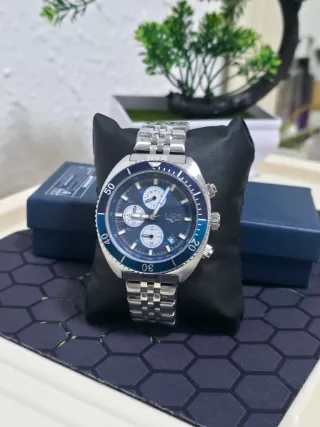 Reloj LIGE Hombre Azul y Plateado