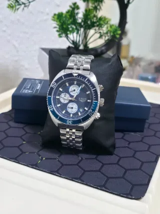 Reloj LIGE Hombre Azul y Plateado