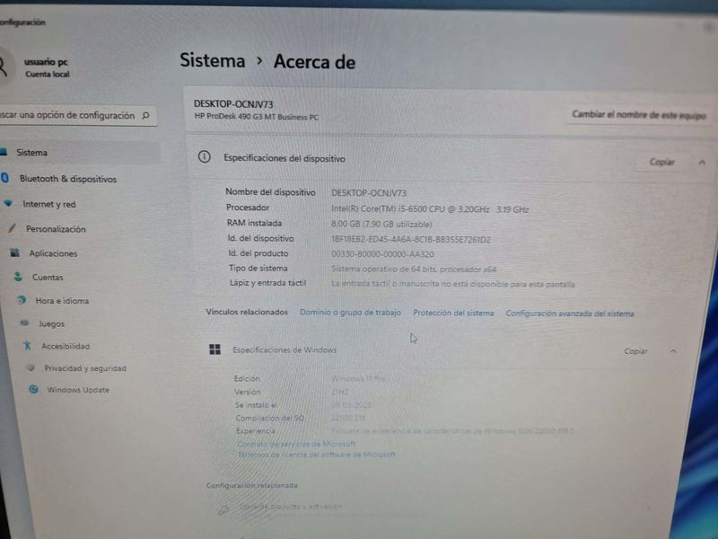 Ordenador HP ProDesk 490 G3 i5 afbeelding 6