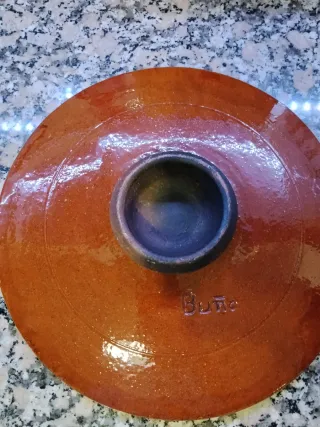 Plato de barro de Buño artesanal