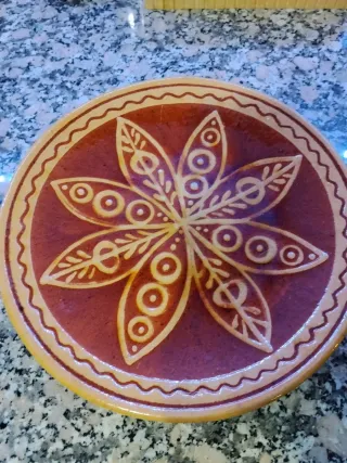 Plato de barro de Buño artesanal