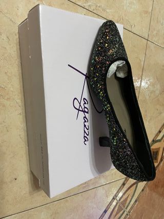 Zapatos de fiesta negros con glitter