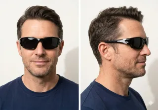 Gafas de sol negras deportivas