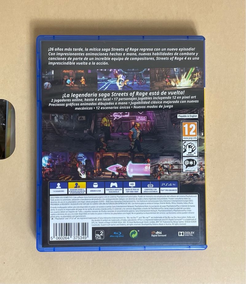 Streets of Rage 4 PS4 (PlayStation 4) afbeelding 2