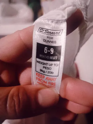 Vestido bebé niña rayas y lunares rojo/blanco 6/9