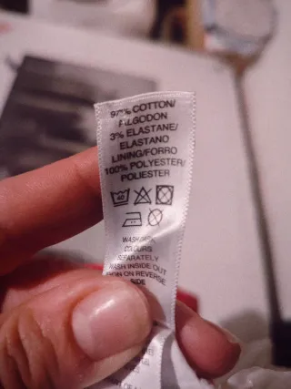 Vestido bebé niña rayas y lunares rojo/blanco 6/9