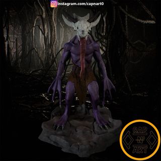 Figura Monstruo Morado con Base