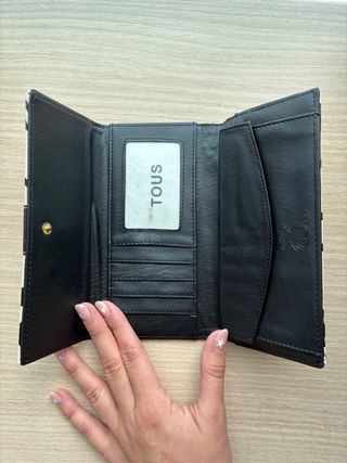 Cartera TOUS Kaos Icon Beige y Negra Vintage