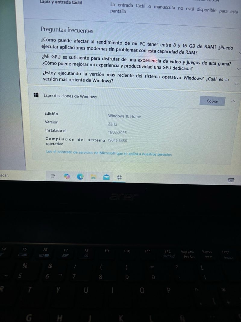 Portátil Acer Negro afbeelding 4