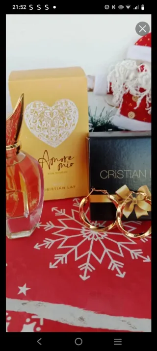 Set de Mujer Perfume,aros y reloj Cristian Lay