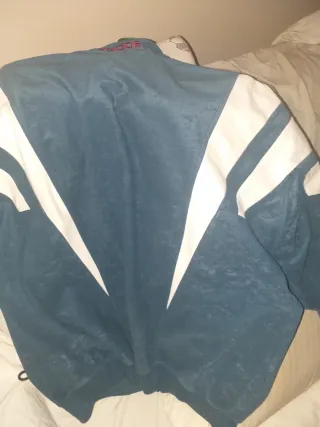 Chaqueta Adidas chándal azul y blanco
