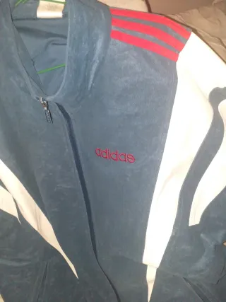 Chaqueta Adidas chándal azul y blanco