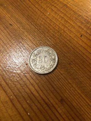 Franco Suizo 20 céntimos 1963