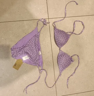 Bikini Caledonia lunares morado Talla M