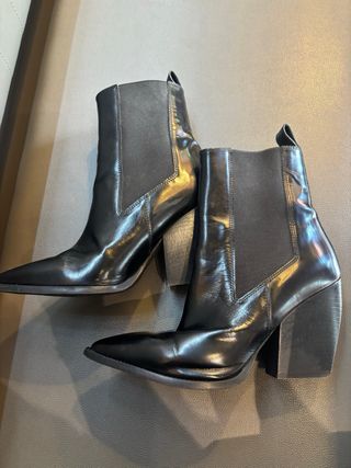 Stivali All Saints neri tacco largo