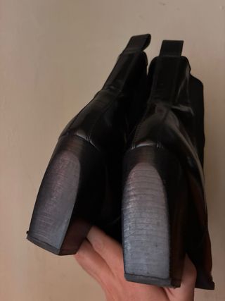 Stivali All Saints neri tacco largo