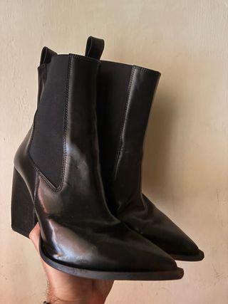 Stivali All Saints neri tacco largo