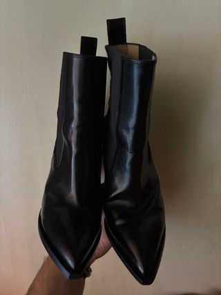 Stivali All Saints neri tacco largo