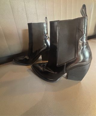 Stivali All Saints neri tacco largo