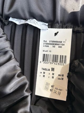 Gonna plissettata nera