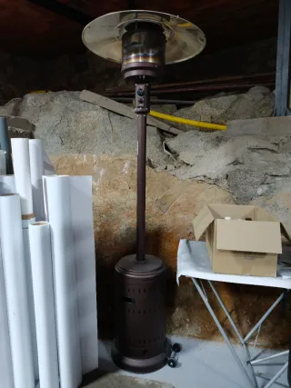 Estufa seta marrón metal