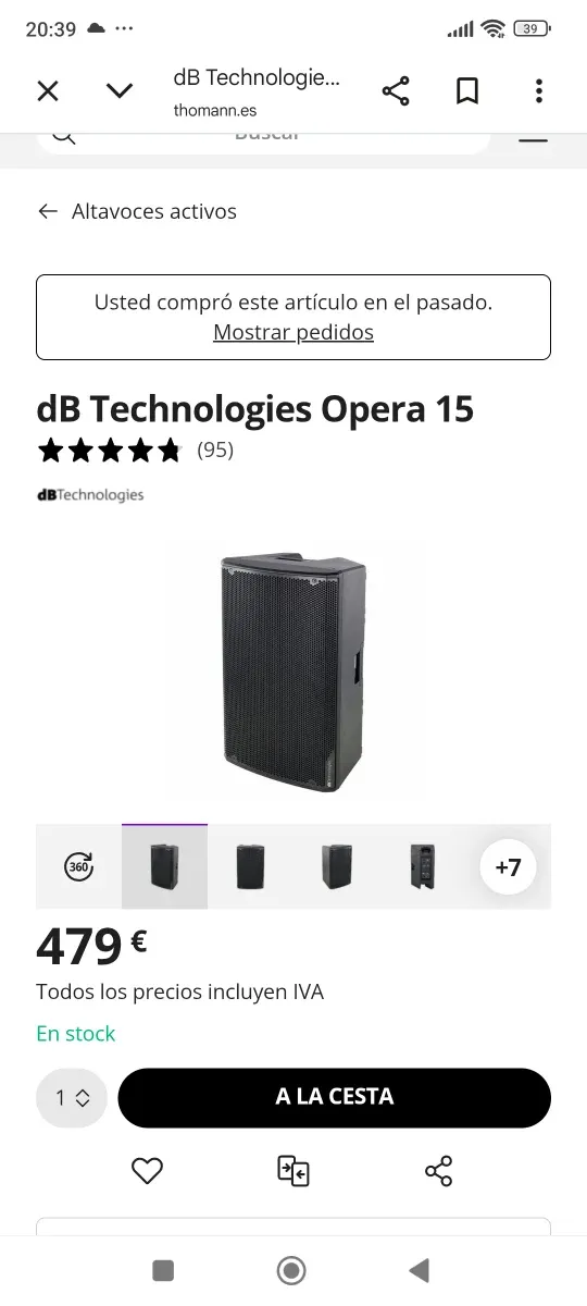 Altavoces Activos db Technologies Opera 15 afbeelding 5