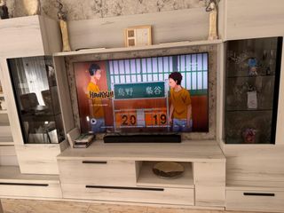 Mueble de salón, tele 65", 2mesas 6sillas