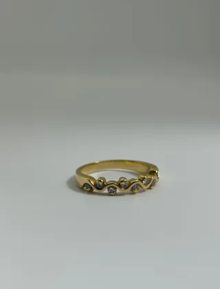 Sortija oro con diamantes