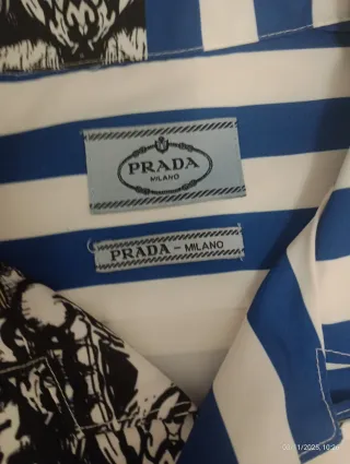Camisa Prada Rayas y Estampado