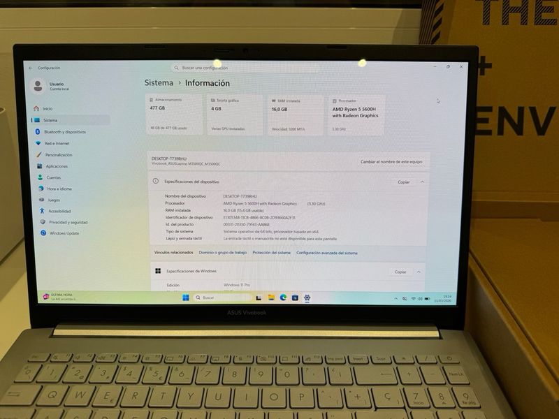 Asus Vivobook M3500QC afbeelding 7