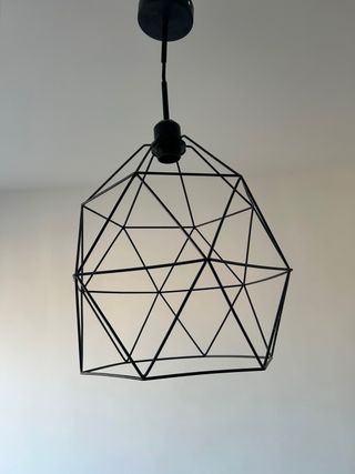 Lámpara de techo metal IKEA y cordón Negro Sklum